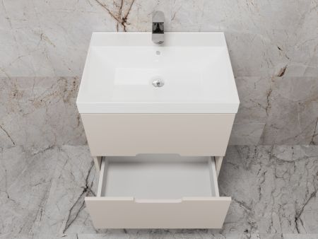 Тумба подвесная "Матис 60", Classic 60, (2 ящика), КРЕМ, ЭМАЛЬ, артикул ЛС-00002310