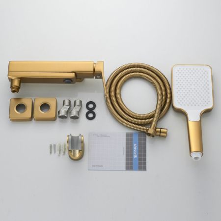 Смеситель для ванны Shevanik S9952G, золотой сатин