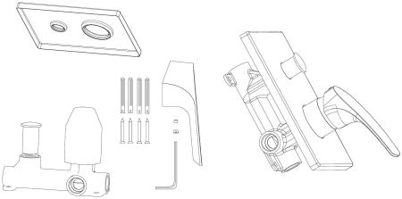 Смеситель для душа Aquanet Static AF330-51С (с внутренней частью), артикул AF330-51C