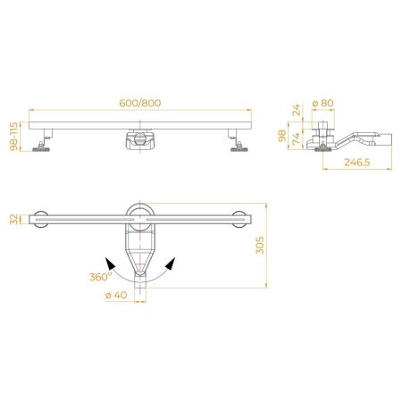 Душевой трап RGW SDR-52Gb (800)
