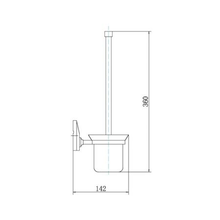 Ершик для унитаза FASHUN A1610, хром