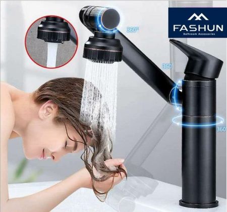 Смеситель для кухни FASHUN A4017-7, черный