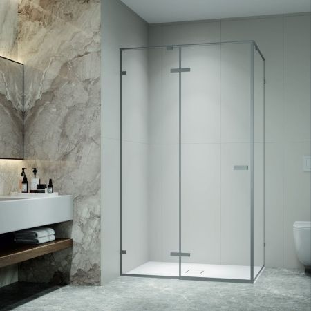 Душевой уголок с распашной дверью на петлях - RGW SV-040Gr (Прозрачное, 1000x900), артикул 353204009-110