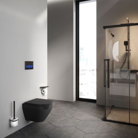 C701700MBSC Spirit V2.0 подвесной унитаз FlashClean с сиденьем микролифт, черн мат, артикул C701700MBSC