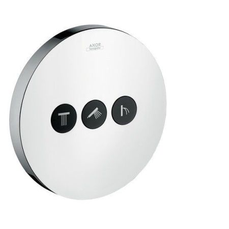 AX ShowerSelect Встраиваемый модуль с 3 запорными клапанами (внешняя часть), цвет: хром, артикул 36727000