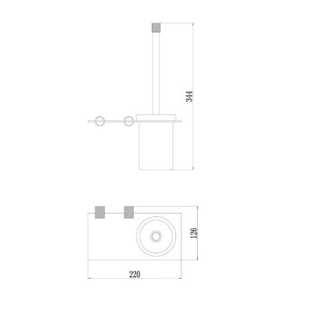Ершик Savol S-002194HD, черный/бронза, артикул S-002194HD