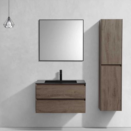 База под раковину Luka 800 подвесная, 2 выкатных ящика soft-close, R.Oak, артикул VMC-2L800RO