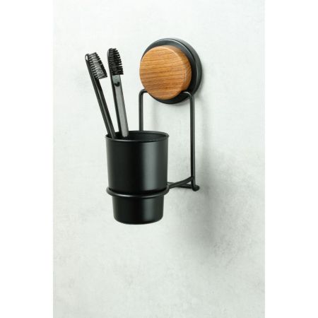 Стакан для ванной комнаты FIXSEN MAGIC WOOD FX-46006, черный/коричневый, артикул FX-46006