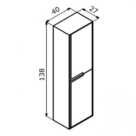 Пенал ORKA Craft 40 орех/антрацит, универсальный, артикул 3000319