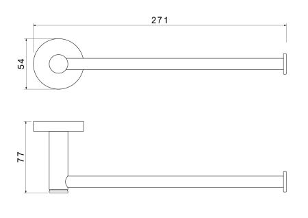 Полотенцедержатель AQUATEK AQ4119CR ЕВРОПА, артикул AQ4119CR