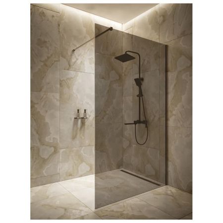 Душевая перегородка Knotlor WI120TG0GM 120х200, оружейная сталь, артикул WI120TG0GM