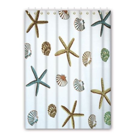 Штора для ванной Haiba HB75061, морские звезды