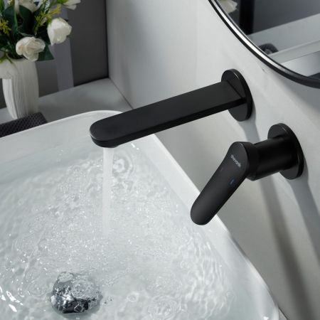 Смеситель для раковины встраиваемый Shevanik S4341H, черный