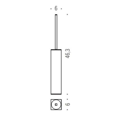 Colombo MiniQ Ершик напольный, цвет: чёрный матовый, артикул B5006.NM