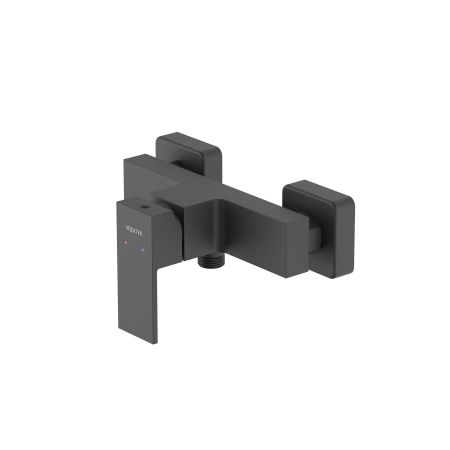 AQ1610MB ЛИБРА смеситель для раковины 114, без донного клапана, матовый черный + AQ1660MB ЛИБРА смеситель для душа, матовый черный + AQ2019MB ЛИБРА душевой гарнитур 3jet 68 см, матовый черный, артикул AQ1631MB