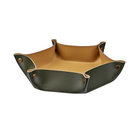 ADJ Мелочница, 15x18xH5 см., цвет: оливковый/горчичный, артикул 0112.55/40