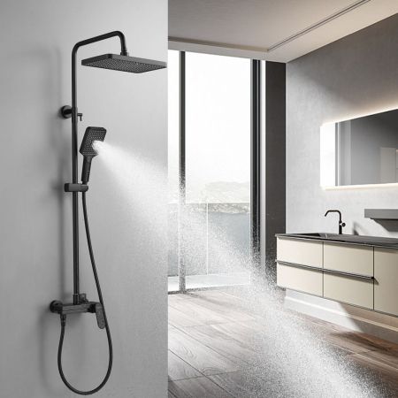 Душевая система Shevanik S4536H, черный, артикул S4536H