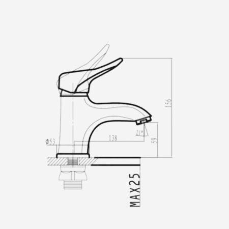 Смеситель для раковины D-Lin D110601, хром