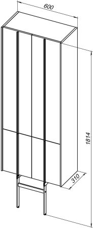 Шкаф-пенал Allen Brau Reality 60 1.32003.WM белый матовый, артикул 1.32003.WM