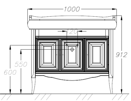 Тумба с раковиной Лоренцо 100 Opadiris Белый матовый, артикул 