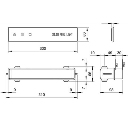 Fantini Acquadolce Внутренняя часть панели управления, артикул 69 00 L101A