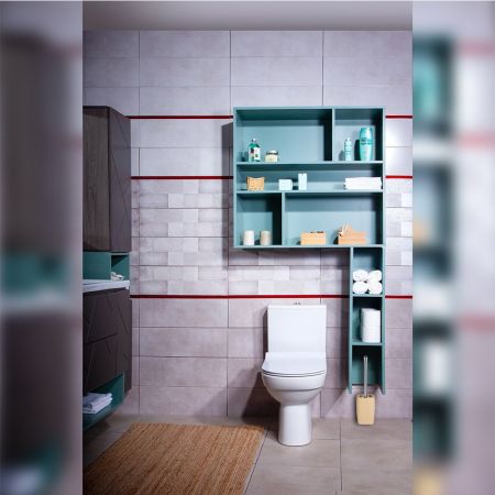 Полка навесная Бриклаер КРИСТАЛЛ 90 см, муссон, артикул 4627125414794