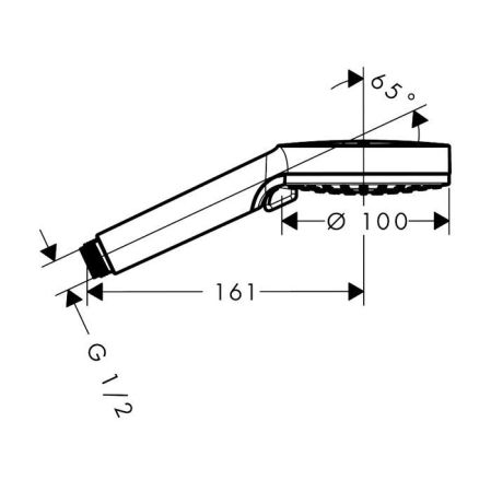 HG Vernis Blend Ручной душ 1jet, цвет: хром, артикул 26090000