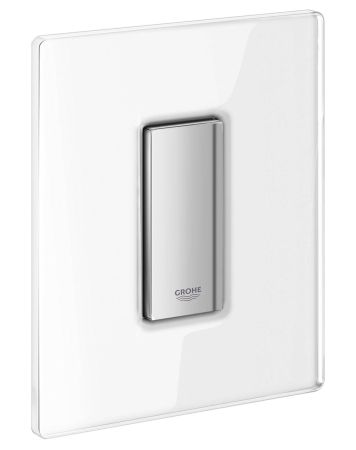 Панель смыва для писсуара GROHE Skate Cosmopolitan Glass (1 режим смыва), белая луна (38846LS0), артикул 38846LS0