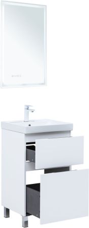 Тумба под раковину Aquanet Алвита New 50 напольная, белый матовый, артикул 00344131