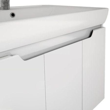 Тумба с раковиной подвесная Dreja Q(D) 80 см, белый, артикул 99-1003-com