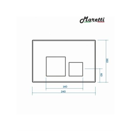 Клавиша смыва Maretti Katrina AC12KA-560, черный, артикул AC12KA-560