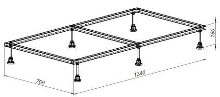 Каркас для поддона Allen Brau 140х80 8.00005, артикул 8.00005