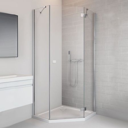 Дверь душевого уголка Radaway Essenza New PTJ L профиль Хром стекло прозрачное Дверь душевого уголка Radaway Essenza New PTJ L профиль Хром стекло прозрачное
