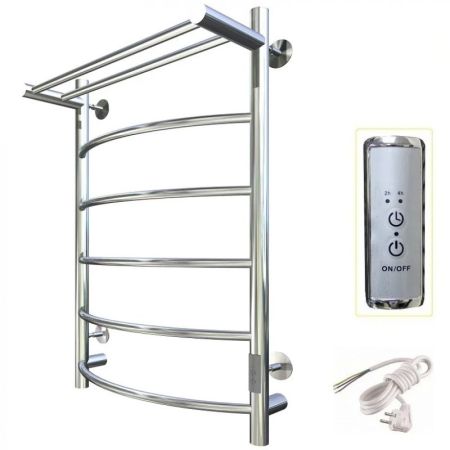 Электрический полотенцесушитель Тругор ПЭК 5 П СП 80x40 с полкой Хром