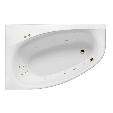 Ванна EXCELLENT Kameleon 170x110 (левая) "LINE" (золото), артикул WAEX.KML17.LINE.GL