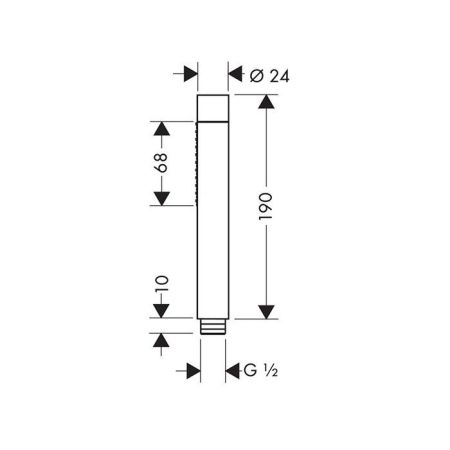 AX Starck Ручной душ 2jet, ½, цвет: хром, артикул 28532000