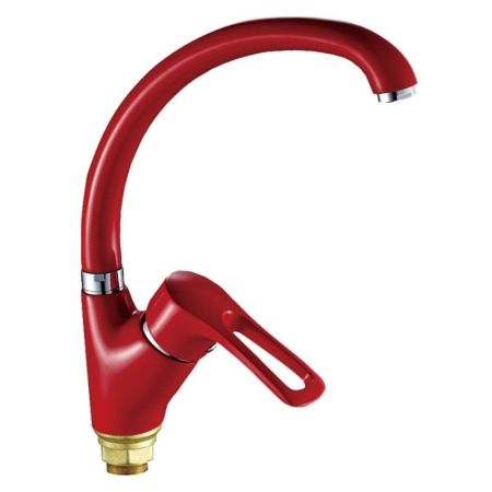Смеситель для кухни Haiba HB4166-6, красный