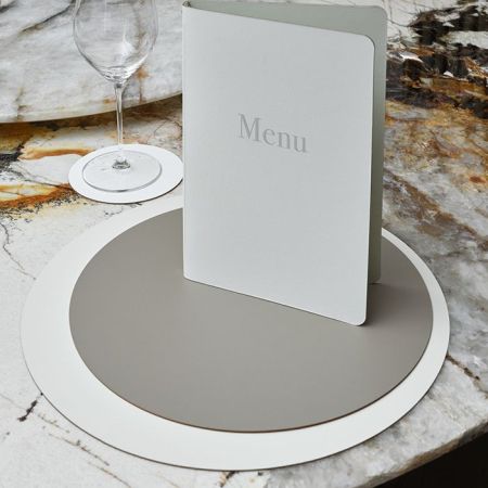 ADJ Круглый плейсмат, D30 см., цвет: белый/панна котта, артикул 0005.10/16