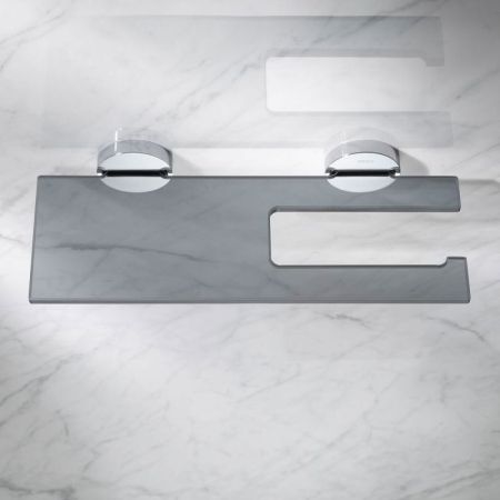 Держатель туалетной бумаги Keuco Edition 90 19073 018000 с полочкой Хром Серый, артикул 19073018000