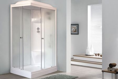 Душевая кабина Royal Bath RB 8120HP6-WC (белое/матовое) правая