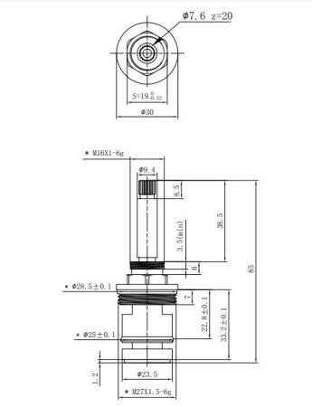 Кран-букса BELZ для переключения 2 режима (BF66), артикул BF66