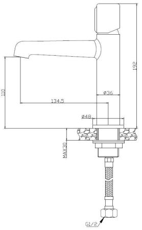 Смеситель для раковины BelBagno UNO UNO-LVM-CRM