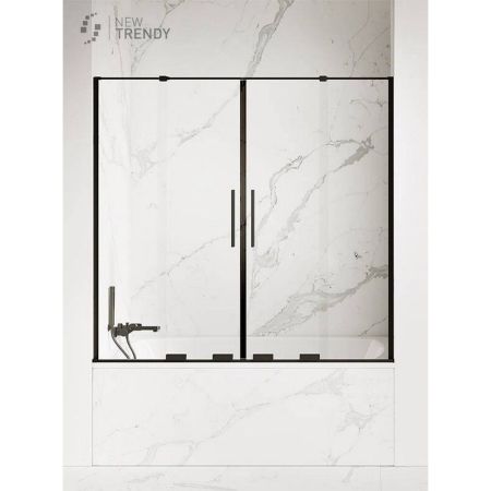 Шторка для ванны NEW TRENDY SMART BLACK 170 см EXK-4211 (черный), артикул EXK-4211