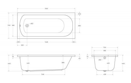 Металлический каркас ECO-165-70-MF-R, артикул ECO-165-70-MF-R
