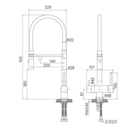 Смеситель для кухни IDDIS с фильтром и гибким изливом, графит, Ace (ACEGMFFi05), артикул ACEGMFFi05