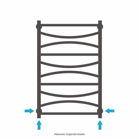 Полотенцесушитель, Сунержа, Ажур, водяной, ширина, мм-550, глубина, мм-107, высота, мм-800, подключение-нижнее, мощность, Вт-429, материал-нержавеющая сталь, цвет-без покрытия