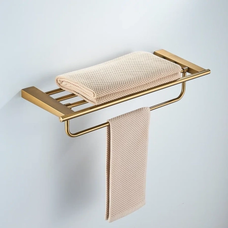 Полка для полотенец Shevanik SG5708G, золотой сатин, артикул SG5708G