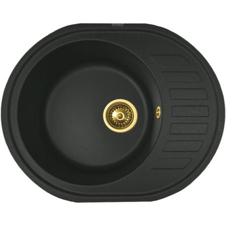 Кухонная мойка ZorG Granit GR 620 BLACK BRONZE Черный / Бронза, артикул GR 620 BLACK BRONZE