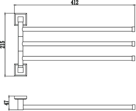 Полотенцедержатель Savol S-009503, хром, артикул S-009503