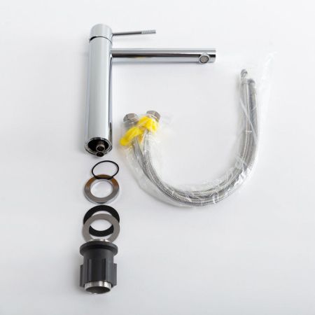 RELAX-LC2-01-W0 Смеситель для накладной раковины однорычажный без донного клапана, хром, артикул RELAX-LC2-01-W0